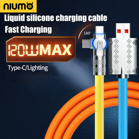 Niumo® 180° rotatable 120w super fast charging cable - niumoshop