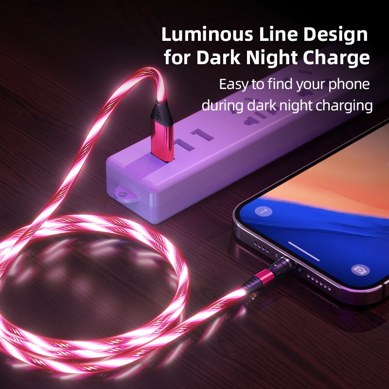 Niumo® 540 degree rotation Fast Charge opto-magnetic charging cable LED Micro USB Type C iPhone - niumoshop